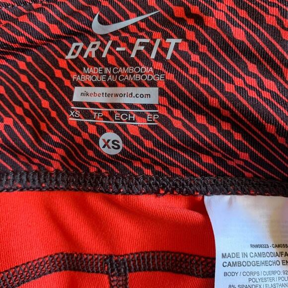 Nike Red Capri Running Tights XS - Picture 6 of 6